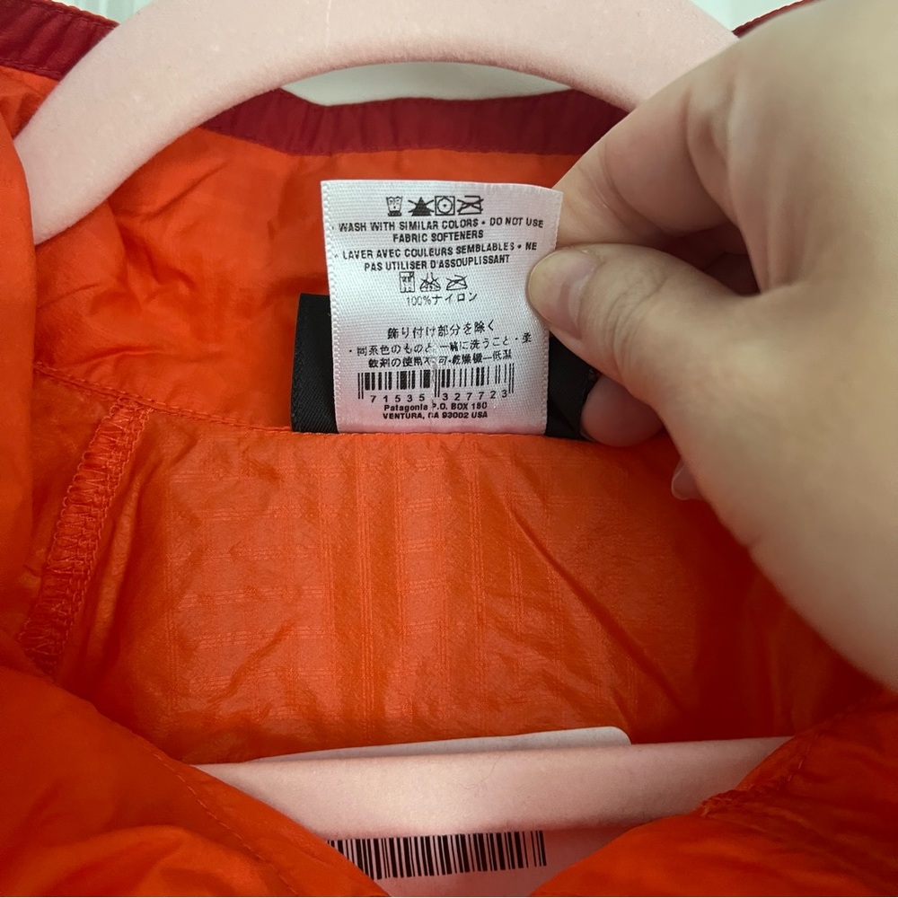 Patagonia Windbreaker Jacket Orange Large Lightweight Gorpcore - Picture 8 of 10